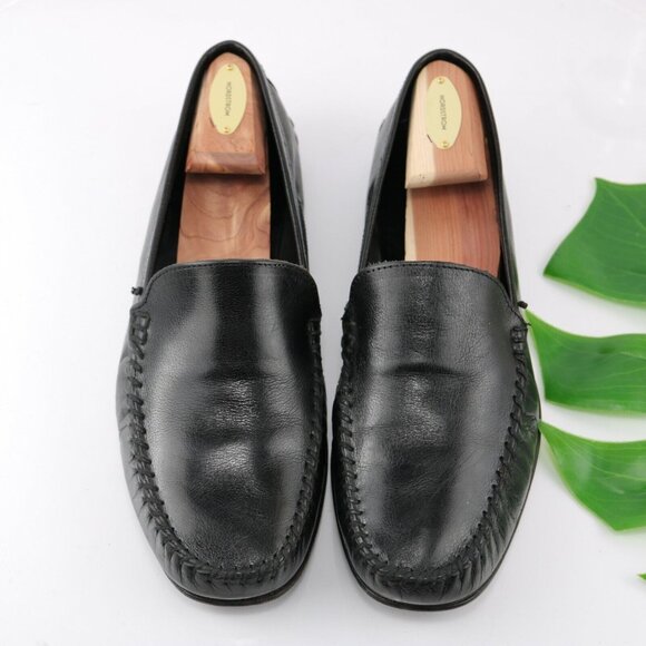 Alessandro Baroni Other - Alessandro Baroni Mens Dante Loafer Size 42 8 Black Leather Moc Toe Shoe Italy
